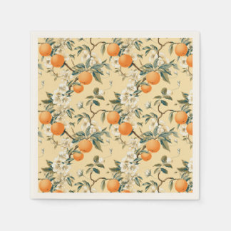 Serviette En Papier Inspiré vintage Orange Grove Motif Floral
