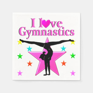 SERVIETTE EN PAPIER INSPIRER I LOVE GYMNASTICS DESIGN