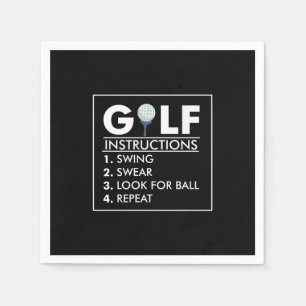 Serviette En Papier Instructions de golf Swing Sweer Look Ball Répétit