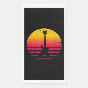 Serviette En Papier Instrument de loterie de Guitar Sunset