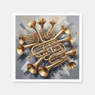 Serviette En Papier Instruments de musique