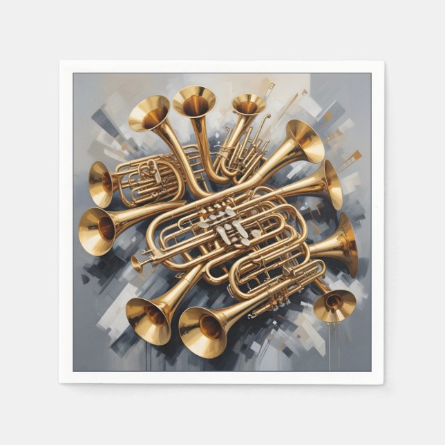 Serviette En Papier Instruments de musique (Devant)