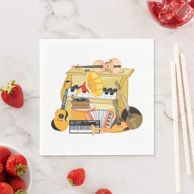 Serviette En Papier Instruments de musique (Créateur téléchargé)