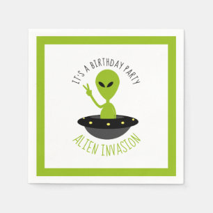 Serviette En Papier Invasion Alien, Anniversaire