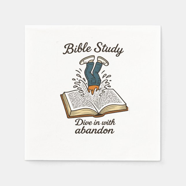 Serviette En Papier Invitation à l'étude biblique (Devant)