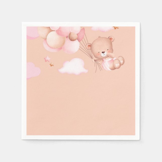 SERVIETTE EN PAPIER INVITATION BABY SHOWER (Devant)