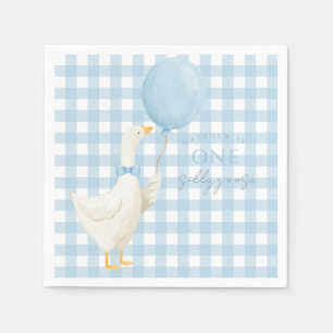 Serviette En Papier Invitation d'anniversaire pour un Canard Fou 1 an