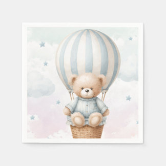 Serviette En Papier Invitation de baby shower ourson vintage