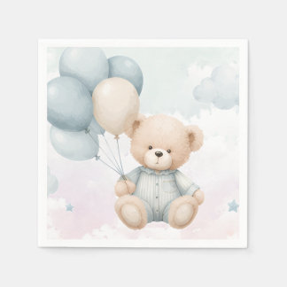 Serviette En Papier Invitation de baby shower pour un ours en peluche