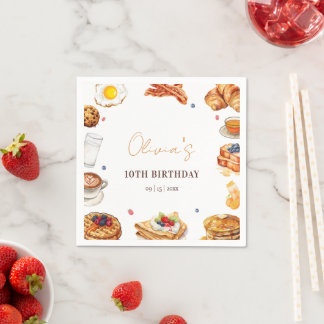 Serviette En Papier Invitation de brunch pour l'anniversaire du petit