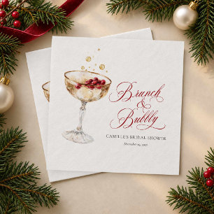Serviette En Papier Invitation de douche de mariée d'hiver Brunch et B