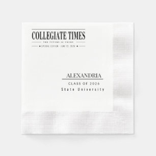 Serviette En Papier Invitation de fin d'études sur mesure Journal 2026