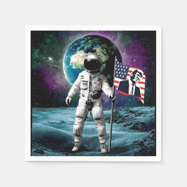 Serviette En Papier Invitation des astronautes pour Trump 2024 (Devant)