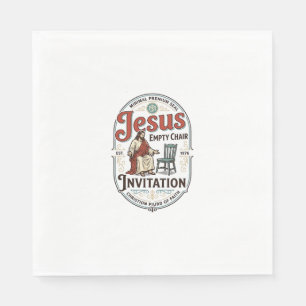 Serviette En Papier Invitation Jésus Chaise Vide Invitation Jésus Chai