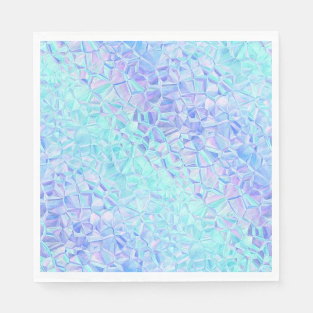 Serviette En Papier iridescence glacée : (Devant)