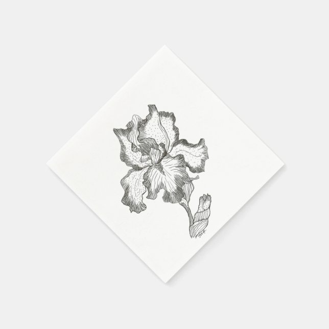 Serviette En Papier Iris Napkin (Coin)