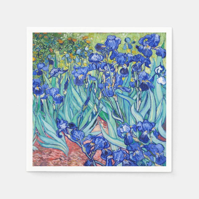 Serviette En Papier Irises Vincent van Gogh (Devant)