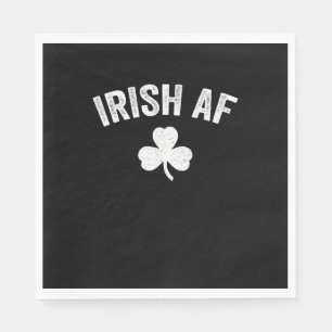 Serviette En Papier Irish AF Funny St. Patrick's Day Shamrock Party Gi