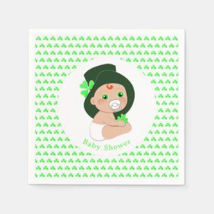 Serviette En Papier Irish Baby Leprechaun Lucky Shamrock Baby shower