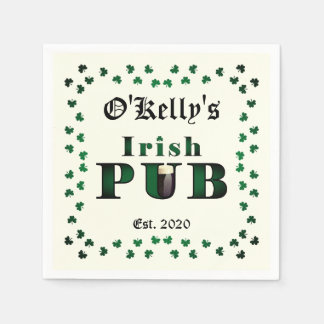Serviette En Papier Irish Pub Bar Tavern Cocktail Boisson Napkin