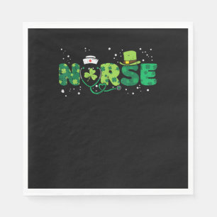 Serviette En Papier Irlandais Infirmière Stethoscope Scrub Jour de la
