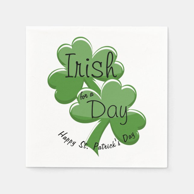 Serviette En Papier Irlandais pour une journée Joyeuse St. Patrick (Devant)