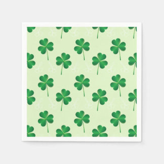 Serviette En Papier irlandais trois motif feuille