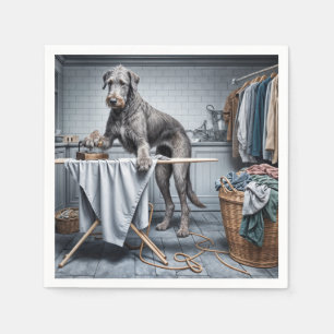 Serviette En Papier Irlandais Wolfhound Ironing Clothes