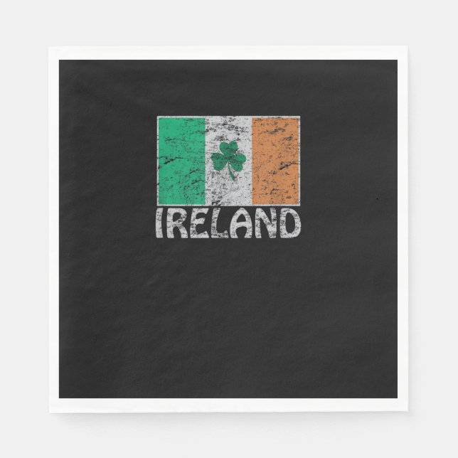 Serviette En Papier Irlande Drapeau Irlande Drapeau irlandais Drapeaux (Devant)