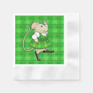 Serviette En Papier IRLANDE JIG MOUSE Cocktail moulé Papier à Cocktail