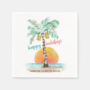 Serviette En Papier Island Holiday Plage tropicale Palm Christmas