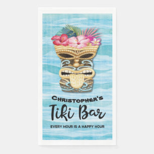 Serviette En Papier Island Tropical Tiki Bar Monogrammé