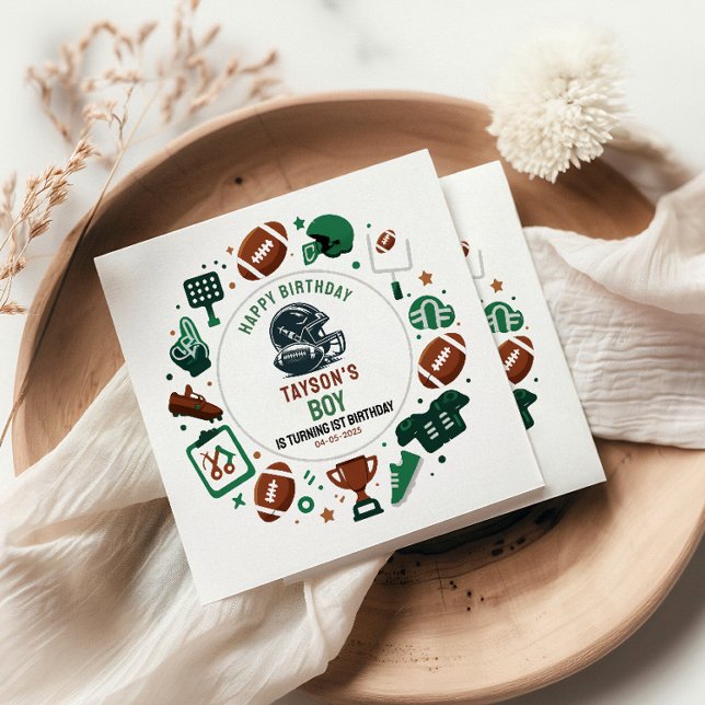 Serviette En Papier It’s Game Time Football 1st Birthday – Fun Kids  (It’s Game Time Football 1st Birthday – Fun Kids Napkins
)