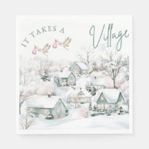 it takes a village napkins