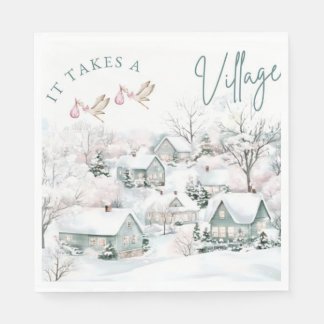 Serviette En Papier it takes a village napkins