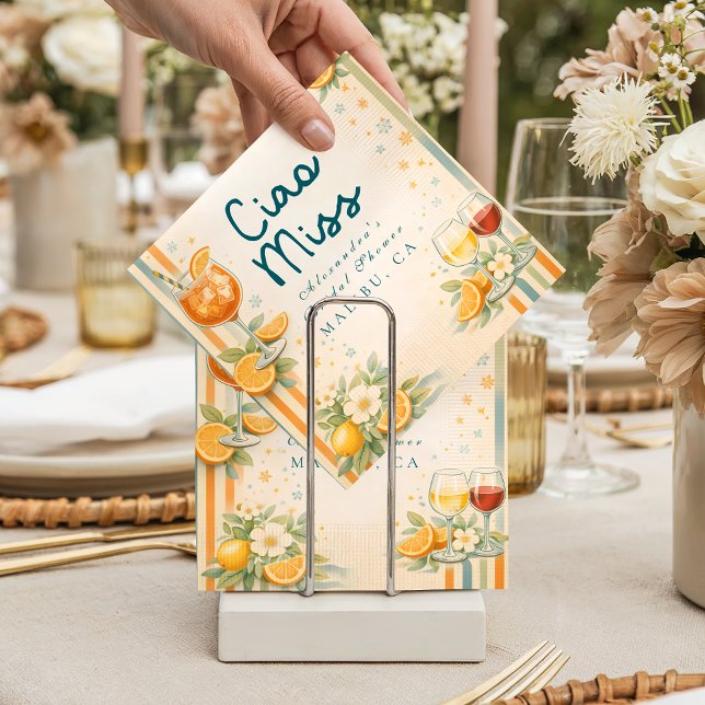 Serviette En Papier Italian Aperitivo Citrus Ciao Miss Bridal Shower (Créateur téléchargé)