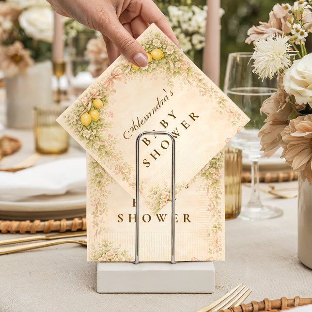 Serviette En Papier Italian Lemon Bunny Garden Baby Shower (Créateur téléchargé)