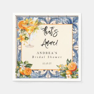 Serviette En Papier Italien Vintage Citron Orange Mariage en Douce