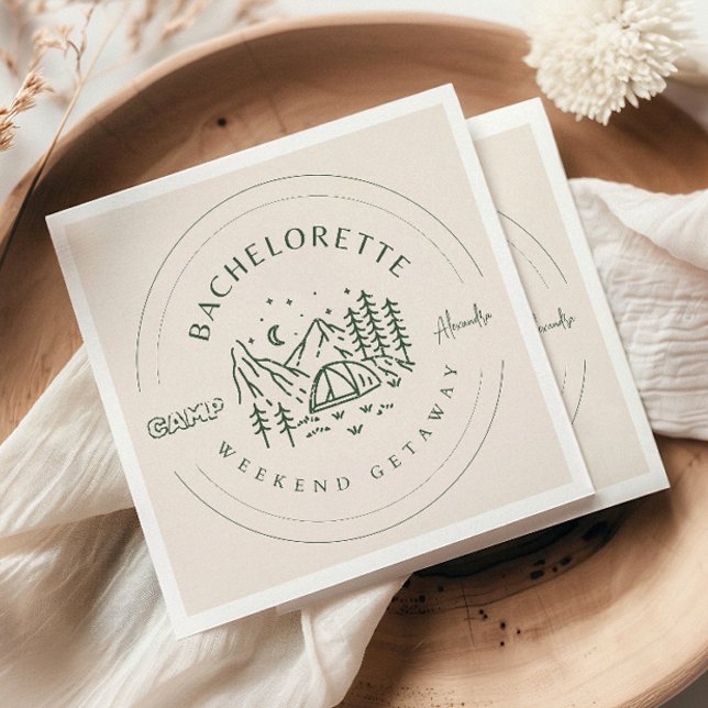 Serviette En Papier Itinéraire du week-end de bachelorette (Créateur téléchargé)