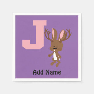 Serviette En Papier J est pour Jackalope