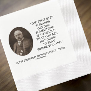 Serviette En Papier J.P. Morgan Première étape vers obtenir quelque pa