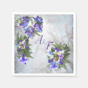 Serviette En Papier Jacaranda Blooms & Lily Bouquet Napkins