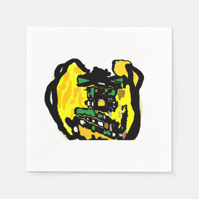 Serviette En Papier Jack o' lanterne Funny (Devant)