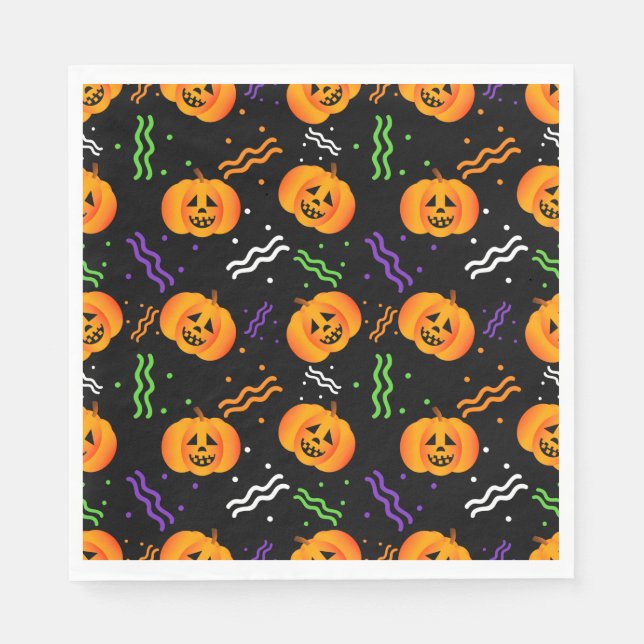Serviette En Papier Jack-O'-Lanterns (Devant)