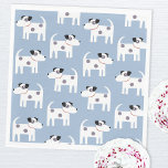 Serviette En Papier Jack Russell Parson Terrier Dog Pattern<br><div class="desc">Cute and adorable Parson Jack Russell Terrier dog pattern on a blue background.</div>