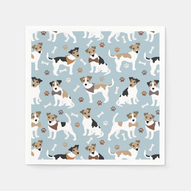 Serviette En Papier Jack Russell Patrouilles Terrier et serviettes d'o (Devant)