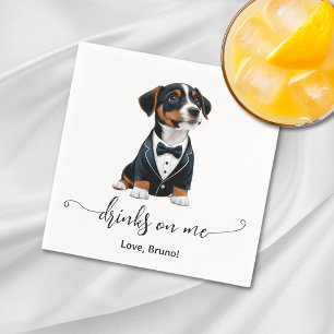 Serviette En Papier Jack Russell Puppy Boissons Sur Moi Mariage