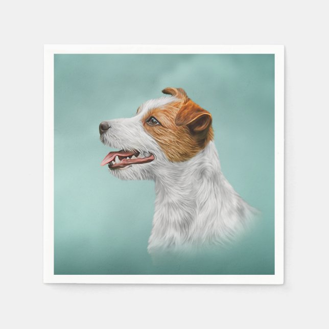 Serviette En Papier Jack Russell Terrier (Devant)