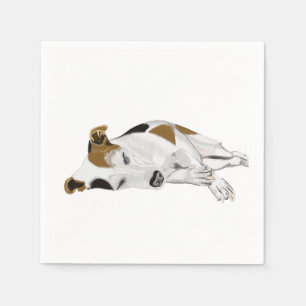 Serviette En Papier Jack Russell Terrier Dormait paisiblement