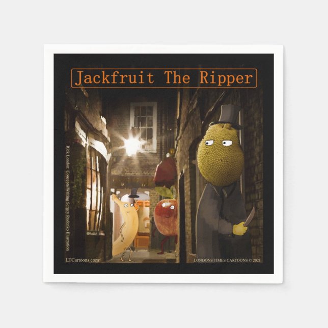 Serviette En Papier Jackfruit le Ripper Drôle Rick Londres (Devant)